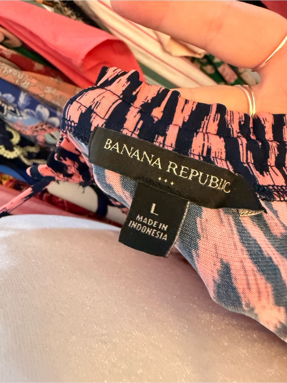 Banana Republic Pink and Black Geometric Halter-Style Midi Dress - Picture 3 of 3